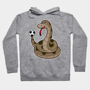 Snake as Soccer player with Soccer ball Hoodie